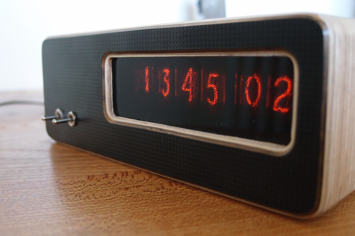 Plywood and laminate nixie clocks