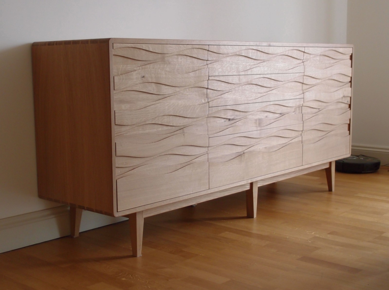 Wave oak sideboard