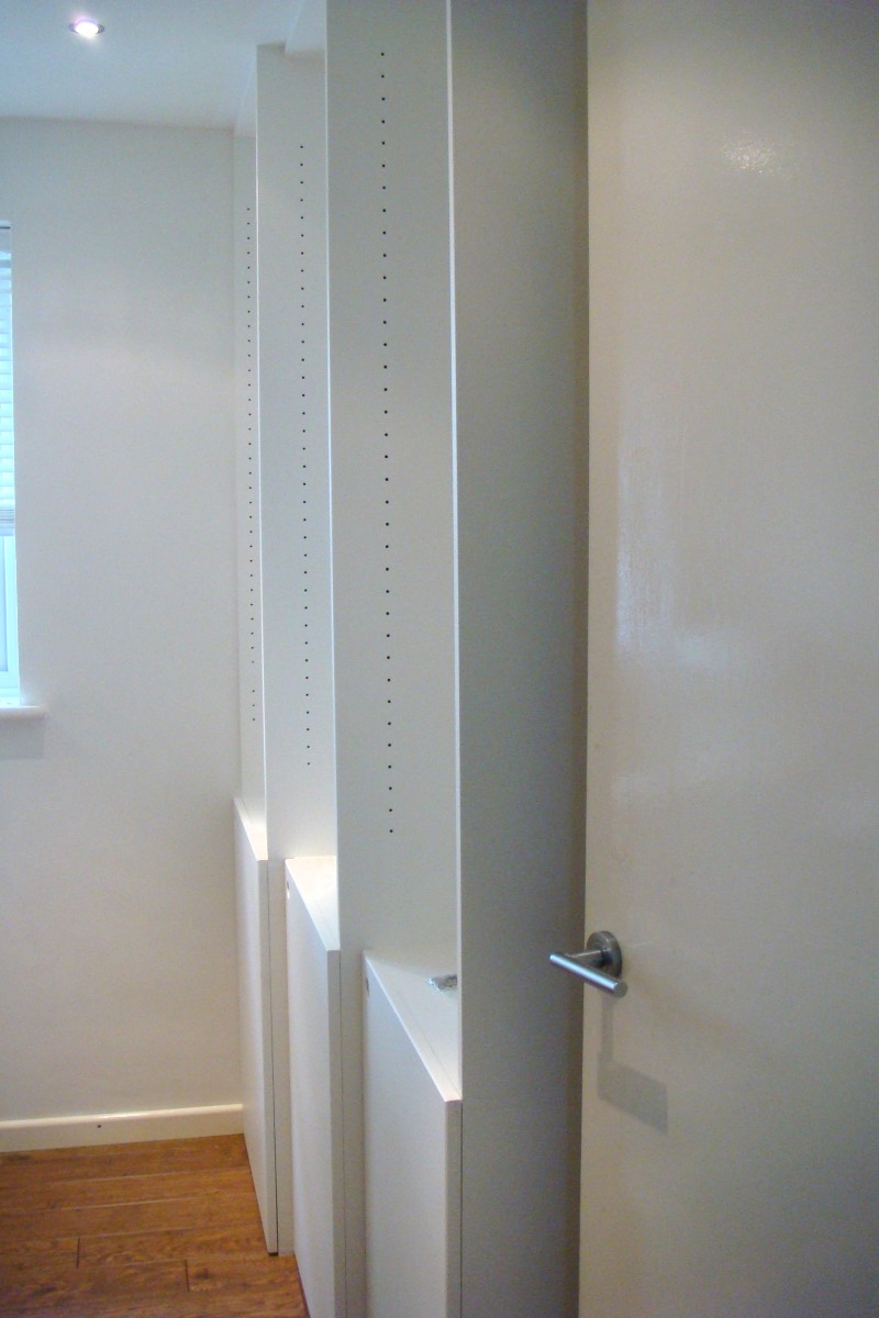 Stepped built-in storage