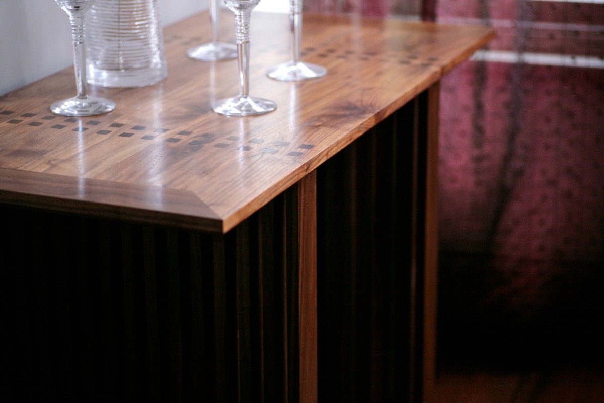 Another walnut console table