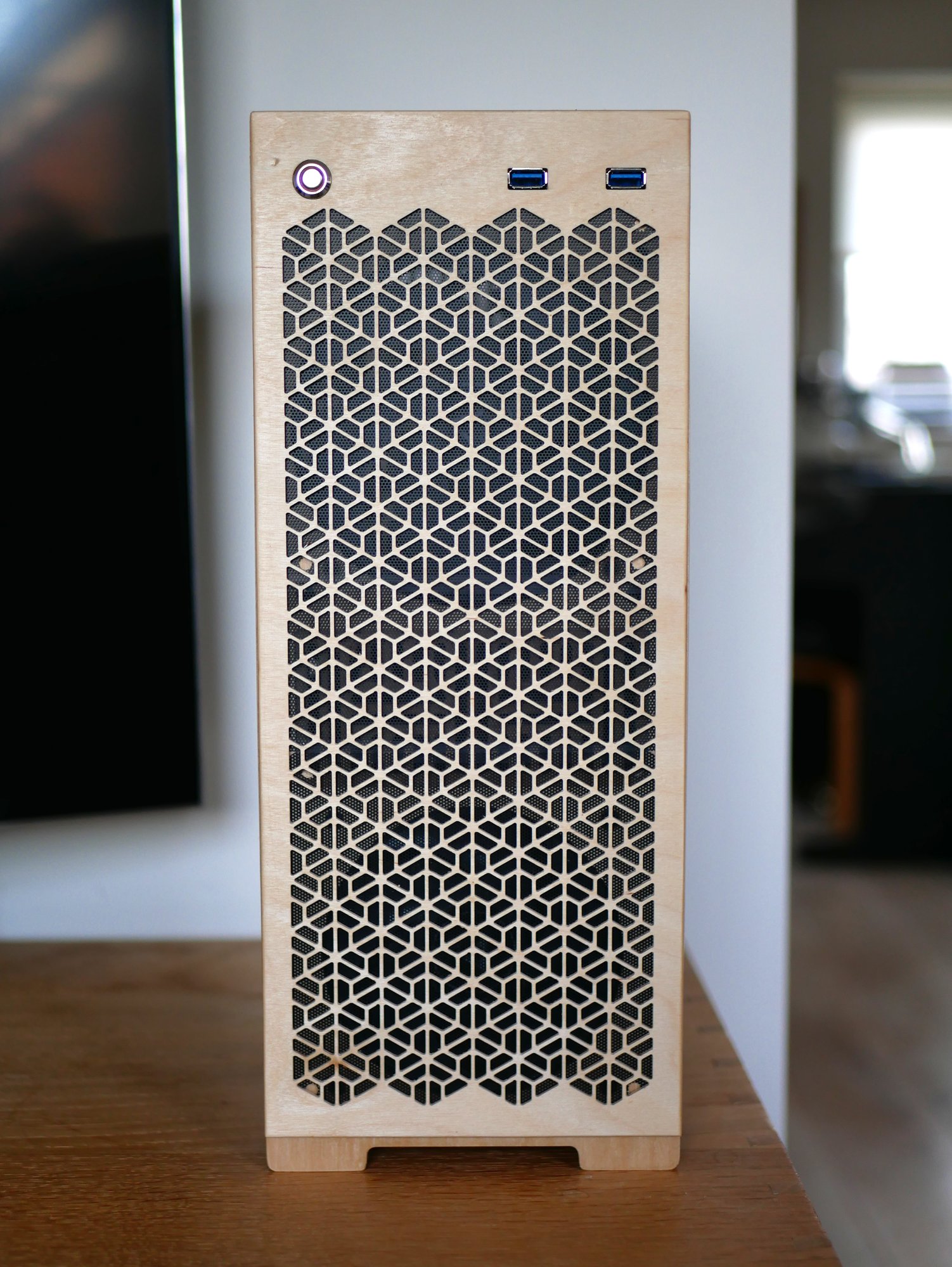 Mini Micro ATX PC Case, Kumiko-style Plywood & CNC