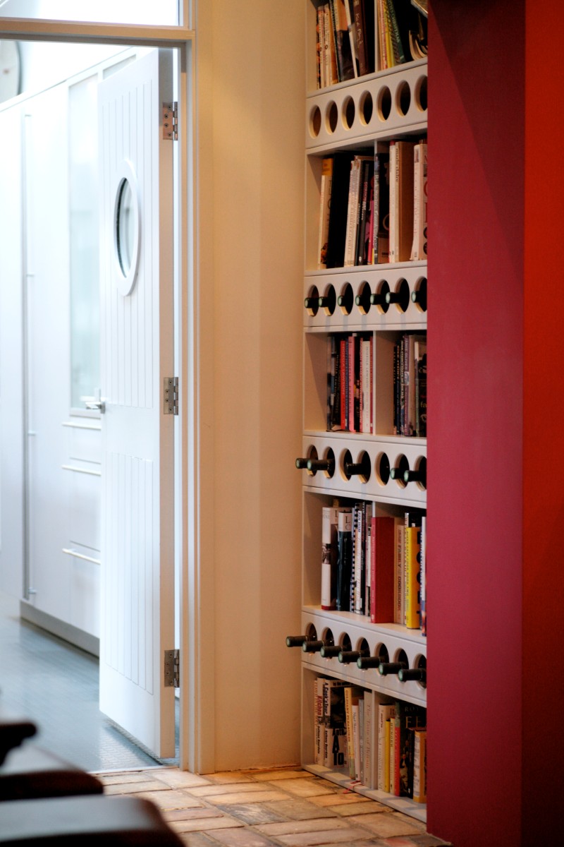 Painted kitchen storage